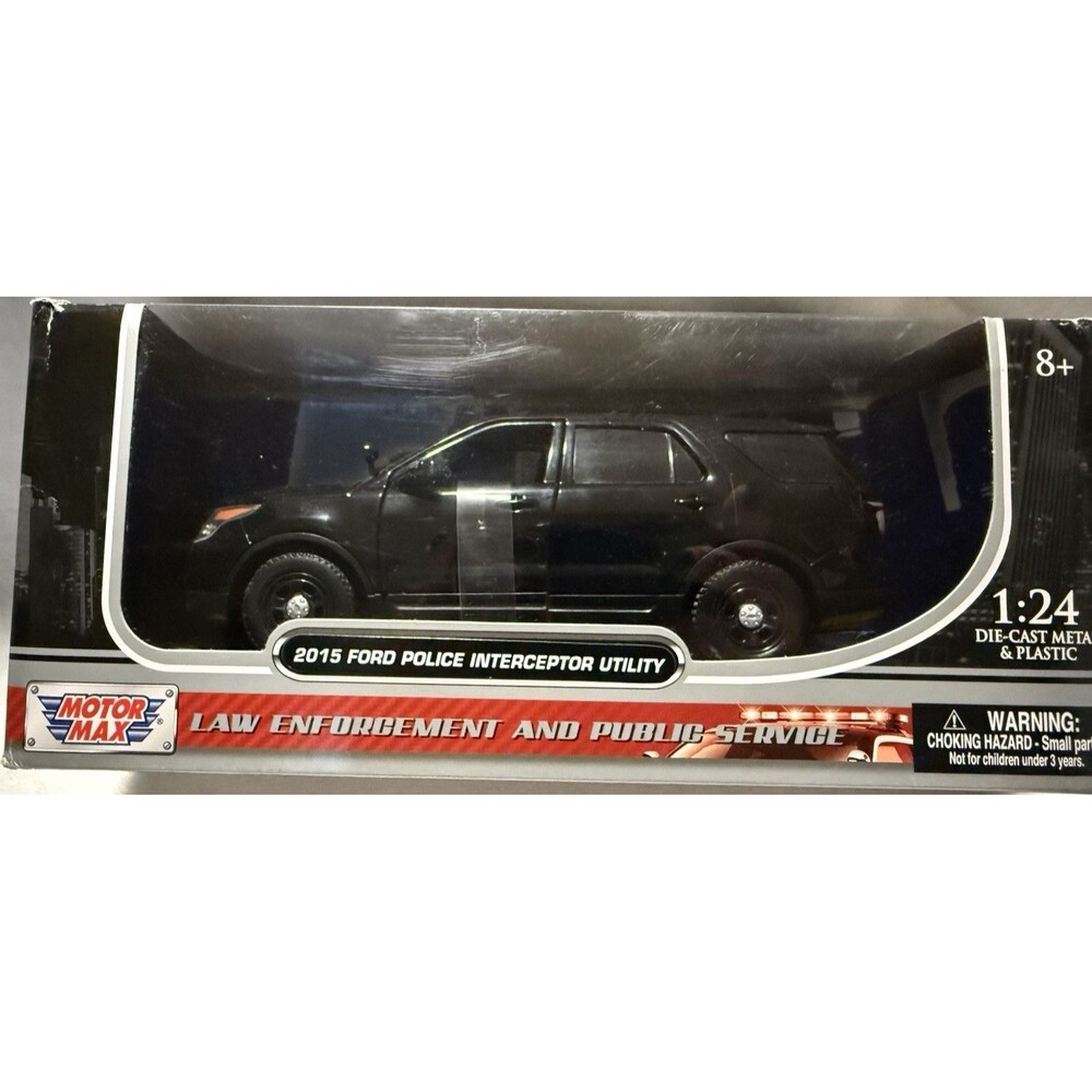 MOTORMAX 2015 Ford Police Interceptor Utility 1:24 Diecast Black Unopened